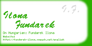 ilona fundarek business card